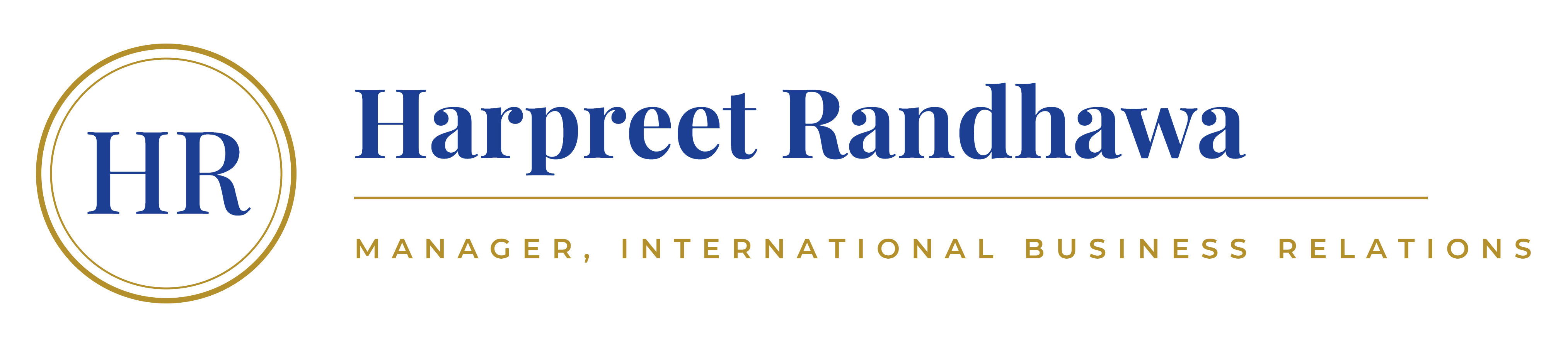 CAQA International logo featuring Harpreet Randhawa's business card details.